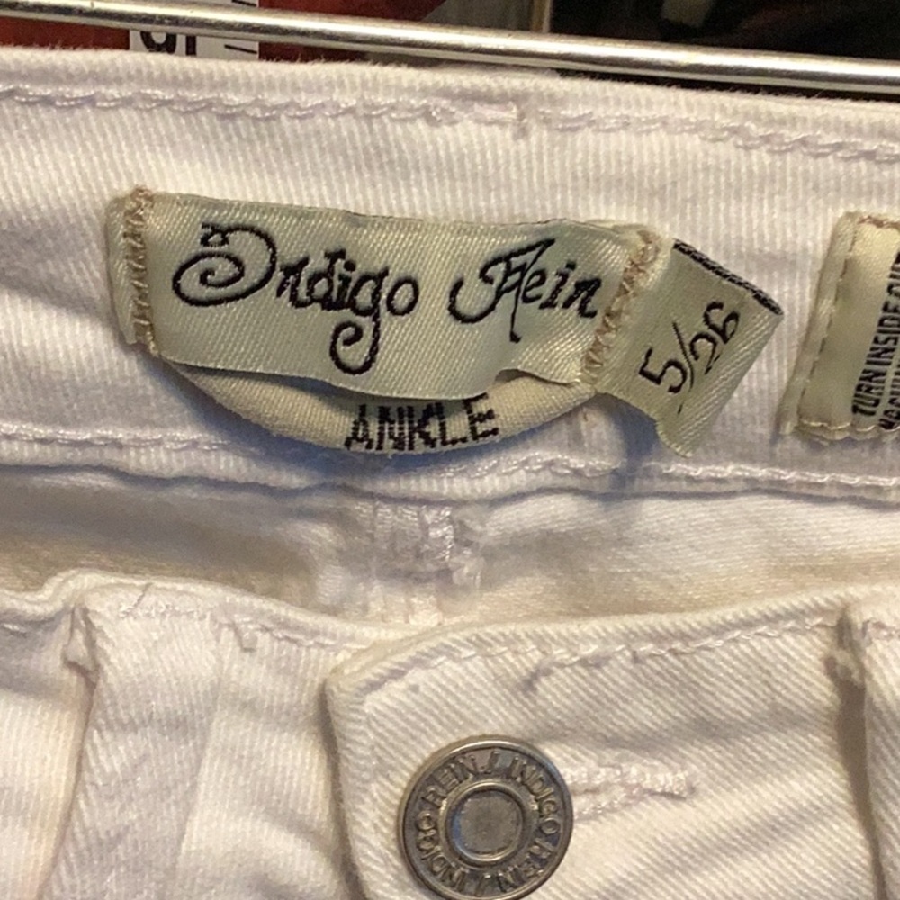 WHITE DEMIN RIPPED JEANS 5/26 - Picture 2 of 2